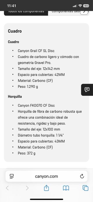 Bicicleta Canyon Grail CF SL 7