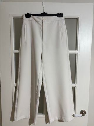 Pantalón Palazzo Blanco Talla S Stradivarius