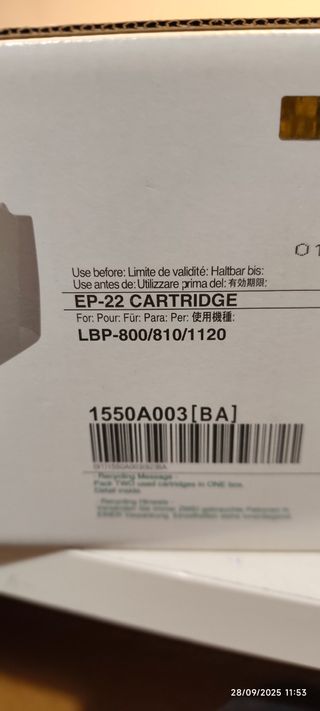 Canon EP-22 Cartucho Tóner Negro Original