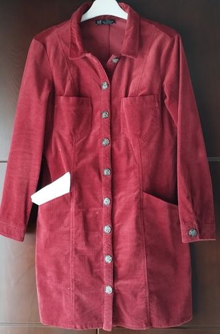 Vestido Zara Pana Granate Talla L