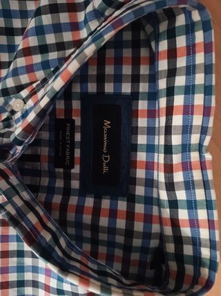 Camisa Massimo Dutti cuadros azul y rojo