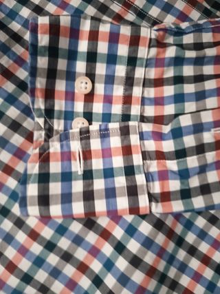 Camisa Massimo Dutti cuadros azul y rojo