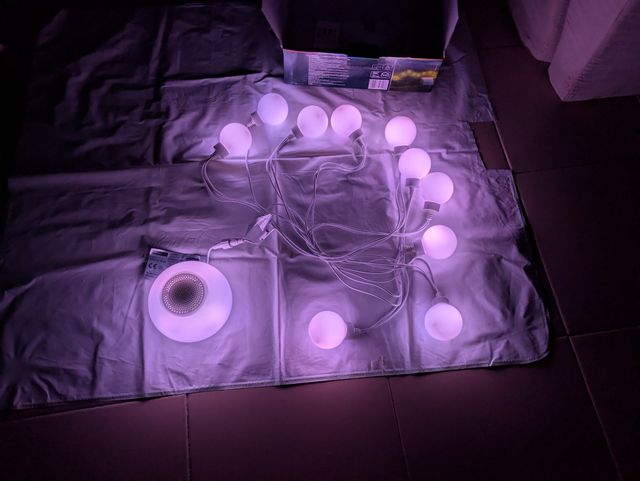 Luces LED Bluetooth y Altavoz