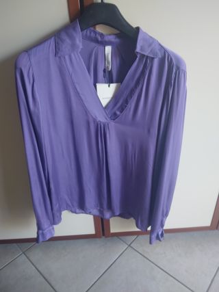 Camicia Tensione in donna viola taglia unica