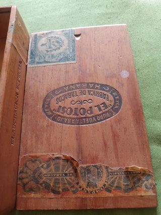 Caja antigua El Potosí Fábrica de Tabacos