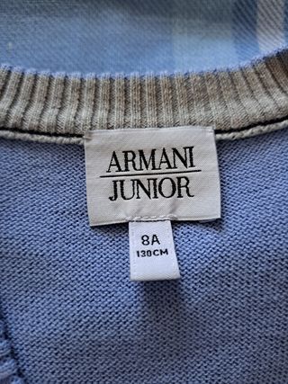 Gilet Armani Junior cotone azzurro