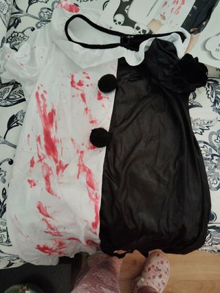 Disfraz niña arlequín asesino  Talla 10-12
