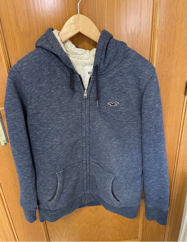 Chaqueta Hollister borrego azul Talla XS
