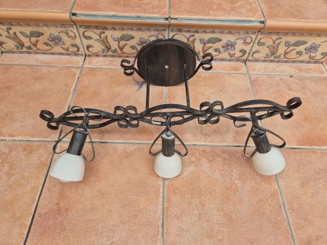 Lámpara de techo metal negra