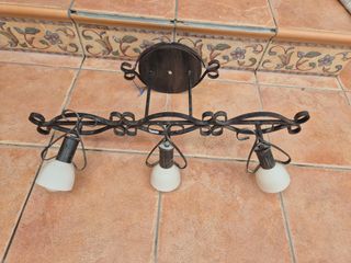 Lámpara de techo metal negra