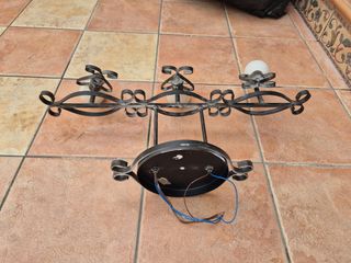 Lámpara de techo metal negra