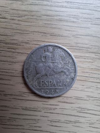 Moneda 10 Centavos España 1945