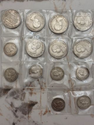 Lote 5 y 2 Pesetas Alfonso XIII