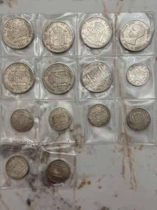 Lote 5 y 2 Pesetas Alfonso XIII