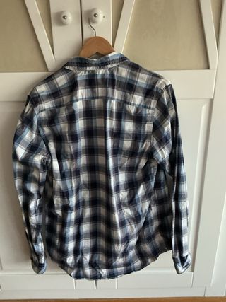 Camisa Tommy Hilfiger cuadros azul y blanco