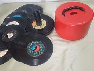 Portadischi anni '70 Kartell + 45 giri