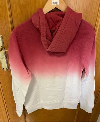 Sudadera Hollister Talla XS Degradado Rojo/Blanco