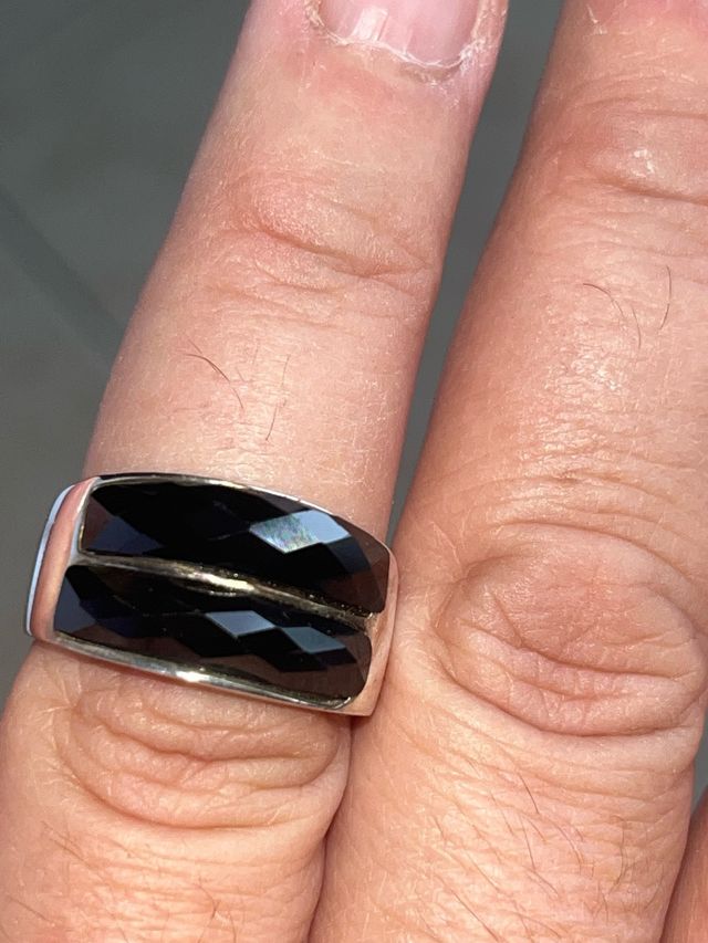 Anillo Plata y Ónix Talla 19