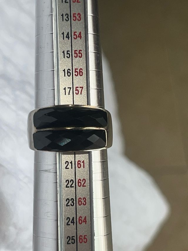 Anillo Plata y Ónix Talla 19