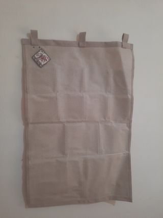 Sacca portaoggetti beige con pois