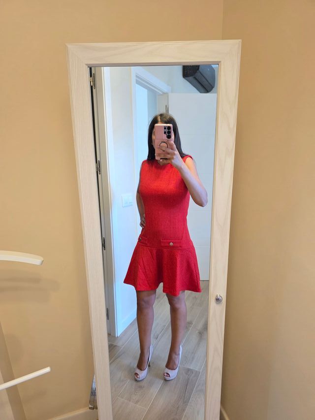 Vestido Zara corto rojo