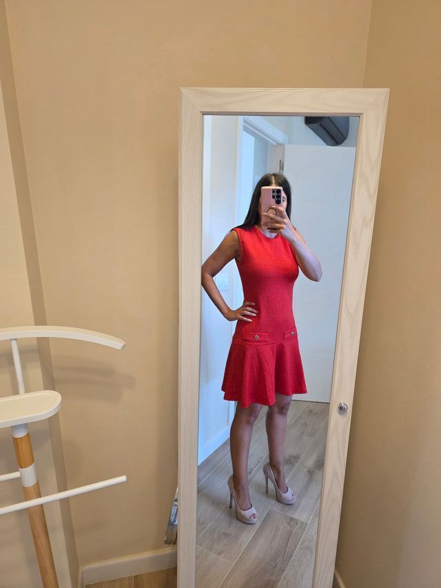 Vestido Zara corto rojo