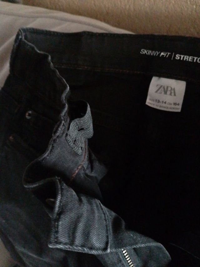 Vaqueros Zara Negros Talla 36