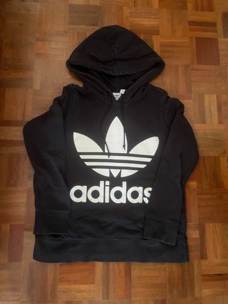 Sudadera Adidas Negra con Logo Trefoil