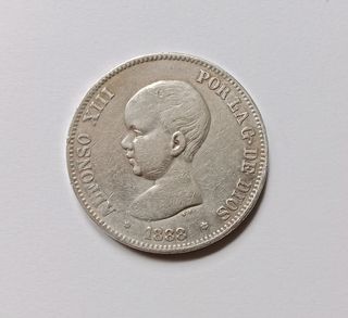5 Pesetas Alfonso XIII 1888