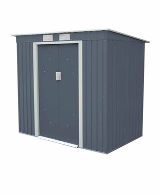 Caseta Jardín Metálica Gris 2,43 m2