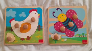 Lote de 11 Puzles Infantiles de Madera