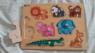 Lote de 11 Puzles Infantiles de Madera