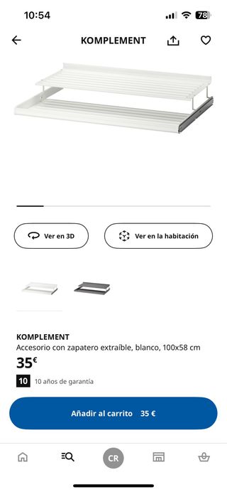 Zapatero Komplement Ikea Blanco