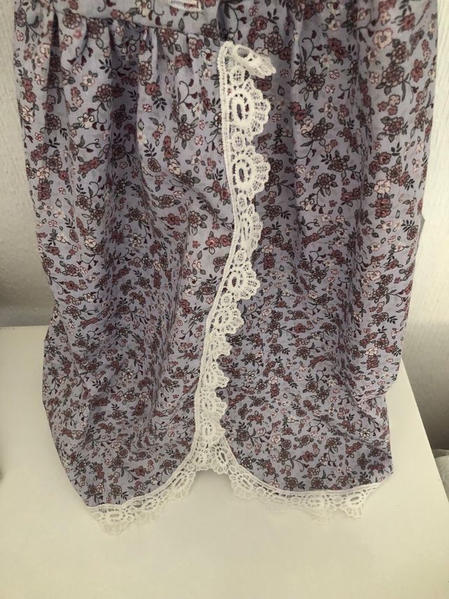 Conjunto vestido y capota floral muñecos Reborns.