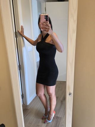 Minivestido negro Zara Talla S