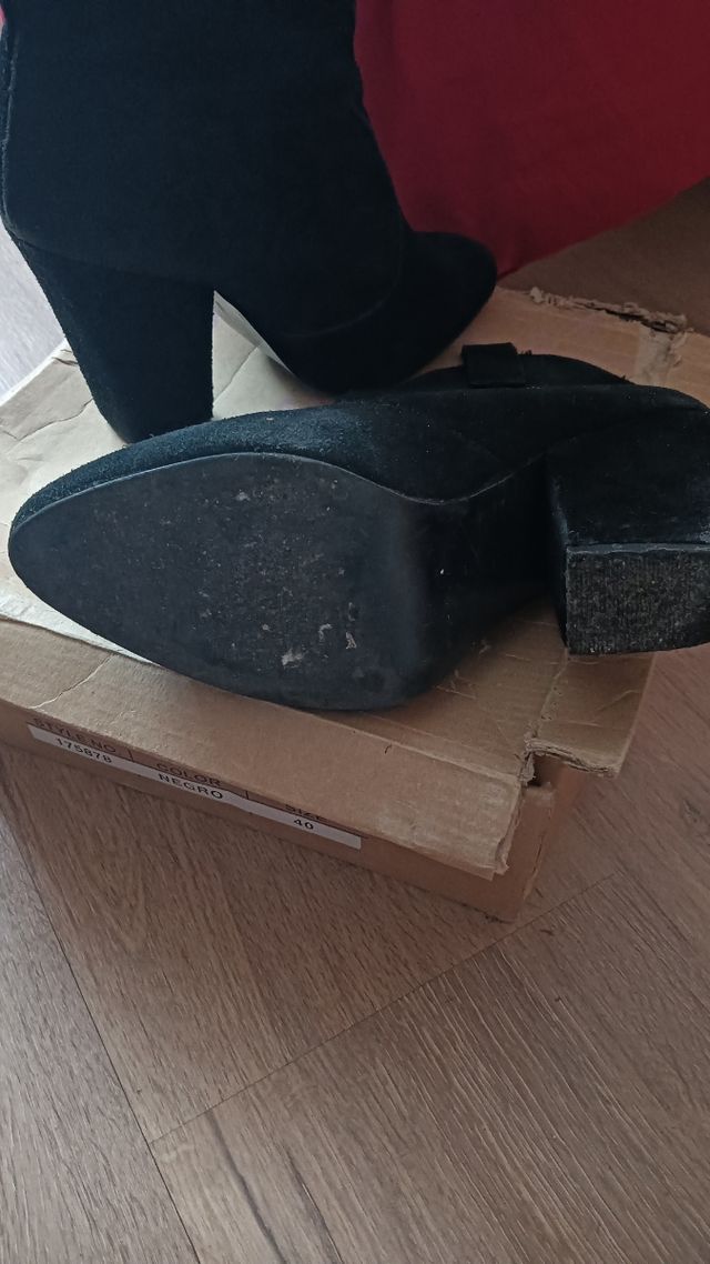 Botín cowboy piel negro