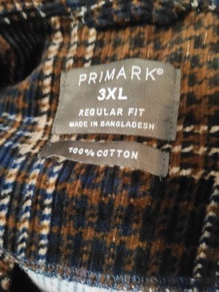 Chaqueta de pana a cuadros Primark Talla XXXL