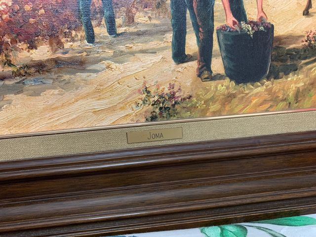 Cuadro La vendimia pintor JOMA óleo