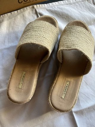 Sandalias CORINA Yute Beige