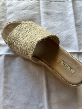 Sandalias CORINA Yute Beige