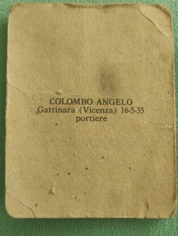 Figurina Colombo Cagliari 1960/65 Portiere