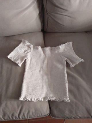 Camiseta H&M blanca elástica