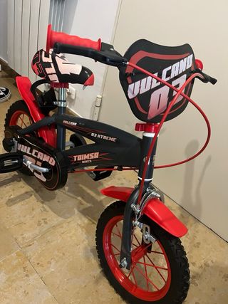 Bicicleta infantil Vulcano 12 roja y negra
