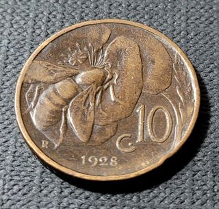 Moneda Italia 1928 Vittorio Emanuele III