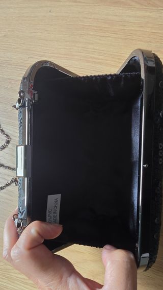 Bolso de fiesta negro lentejuelas