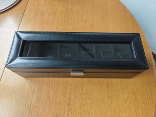Caja joyero para relojes negra