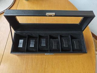 Caja joyero para relojes negra