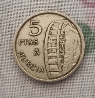 Moneda 5 Pesetas España Murcia 1999