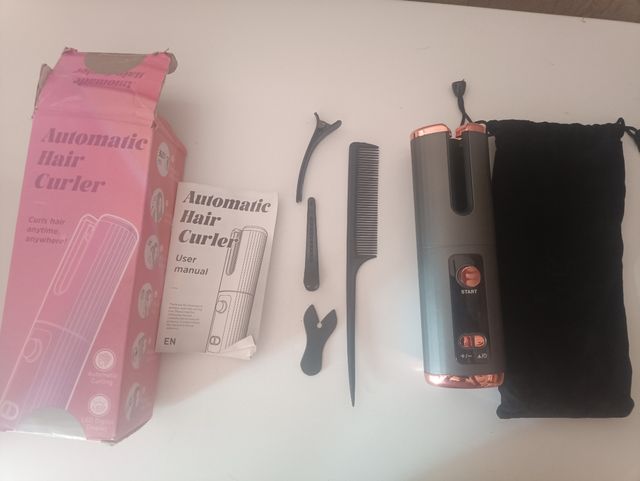 Rizador de pelo automático rosa