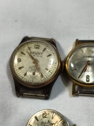 Lote 3 Relojes Vintage Mujer Cauny, Sawar, Union